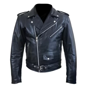 Perfect Biker Style Classic Black Premium Heavy Leather Jacket